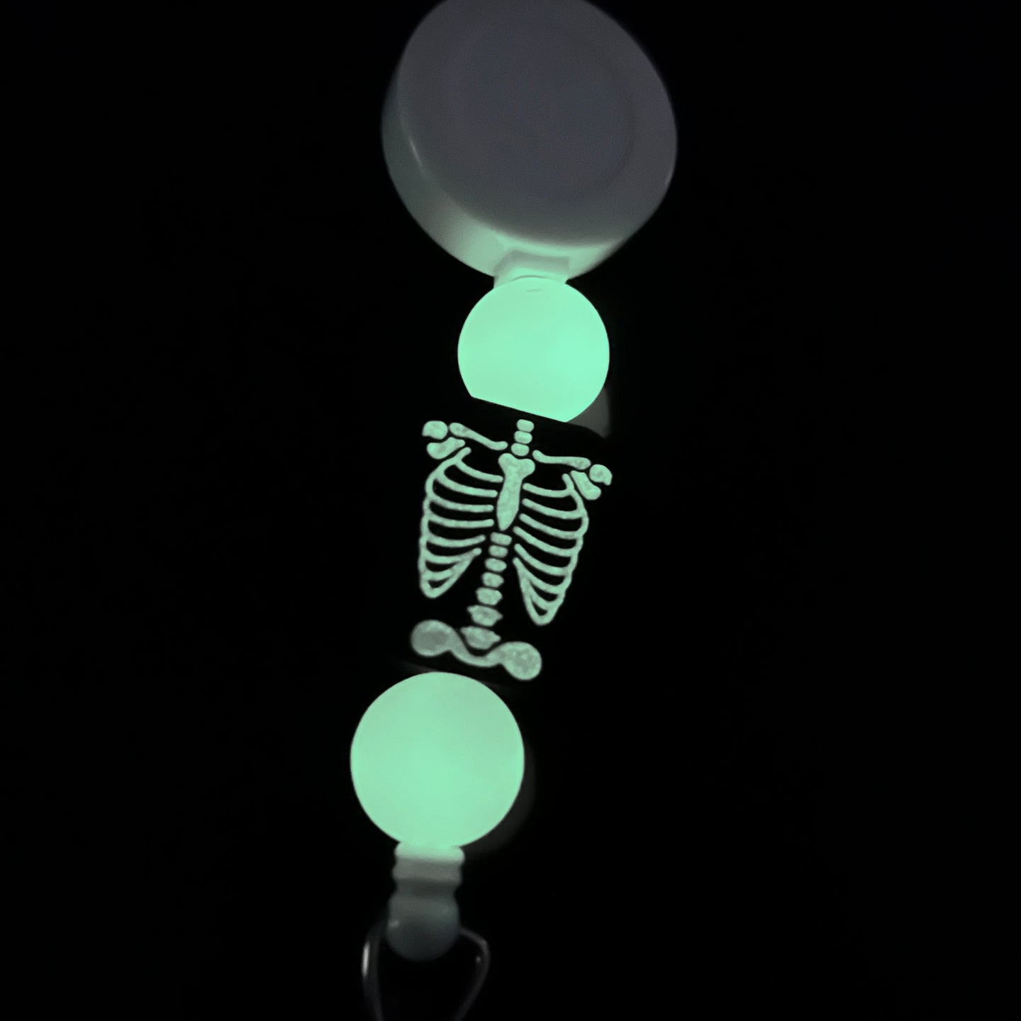 Skeleton Glow In The Dark Badge Reel